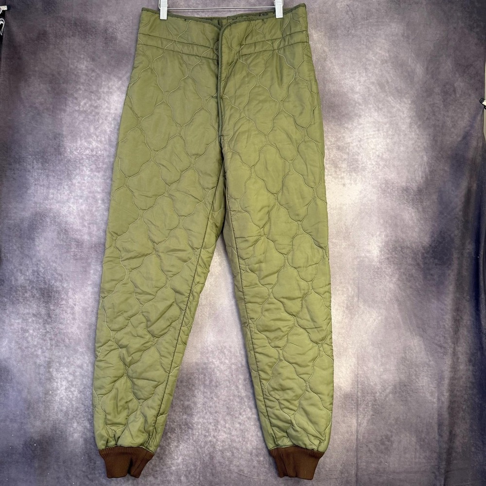 Zekon‎ Snow Pants Mens 31x31 Green Quilted Insulated Liner Army Workwear Winter